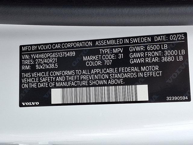 new 2025 Volvo XC90 Plug-In Hybrid car, priced at $81,495