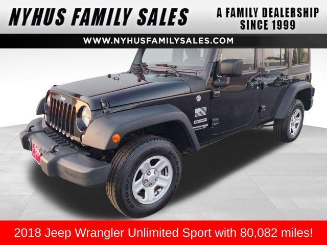 used 2018 Jeep Wrangler JK Unlimited car, priced at $20,624