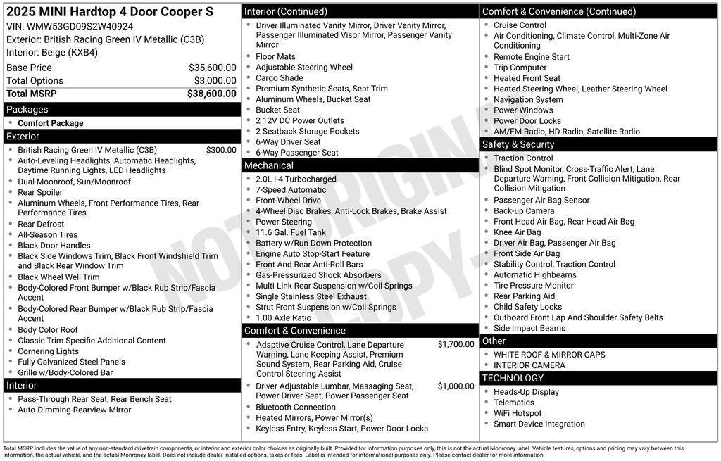used 2025 MINI Hardtop car, priced at $29,999