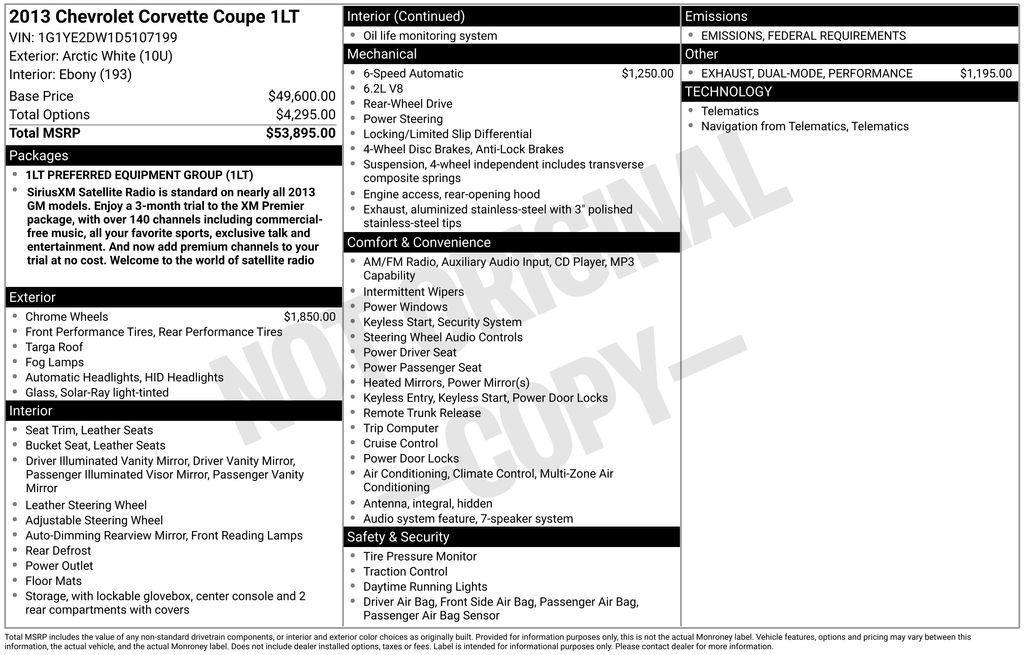 used 2013 Chevrolet Corvette car, priced at $33,800