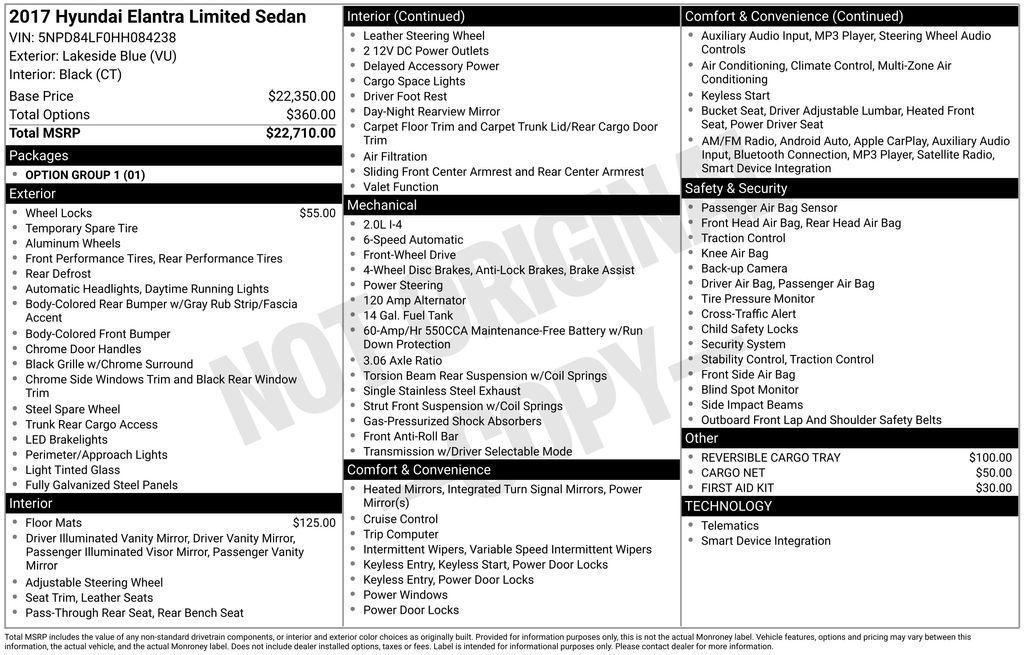 used 2017 Hyundai Elantra car, priced at $12,250