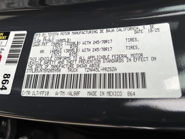 new 2025 Toyota Tacoma car, priced at $42,670