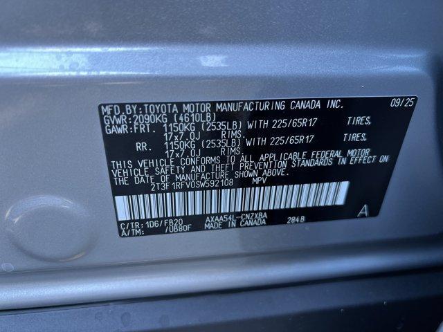 new 2025 Toyota RAV4 car, priced at $33,134