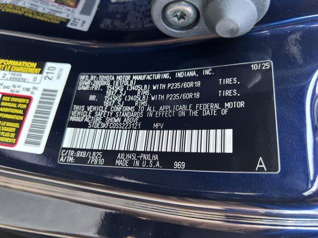 new 2025 Toyota Sienna car, priced at $60,615