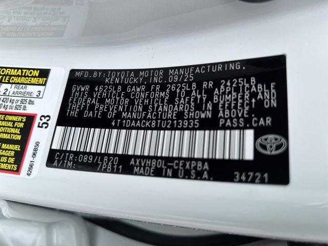new 2026 Toyota Camry car, priced at $38,519