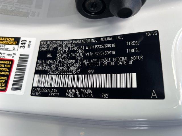 new 2025 Toyota Sienna car, priced at $50,250