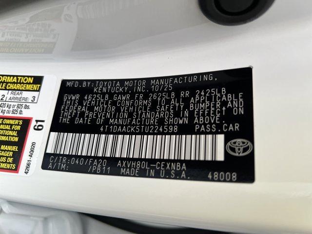 new 2026 Toyota Camry car, priced at $31,564