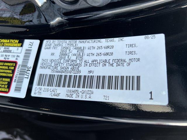 new 2025 Toyota Sequoia car, priced at $85,638