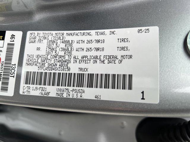 new 2025 Toyota Tundra car, priced at $55,472