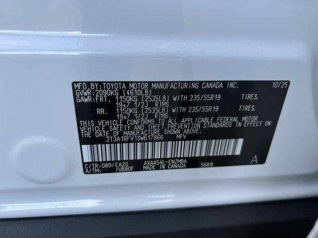 new 2025 Toyota RAV4 car, priced at $38,679