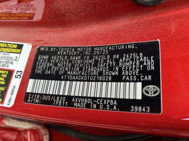 new 2026 Toyota Camry car, priced at $38,519
