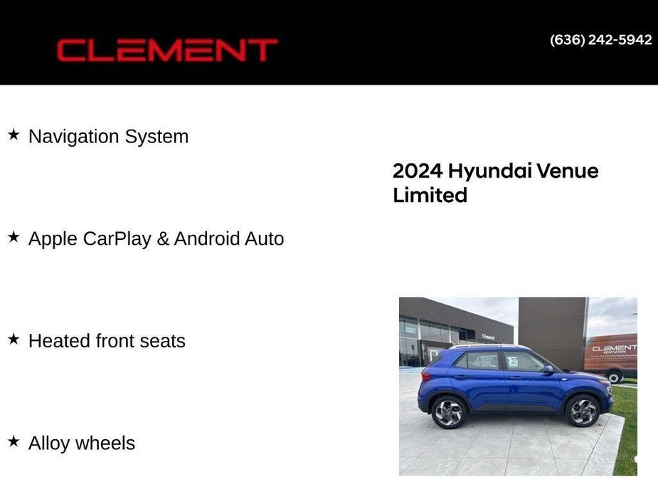 new 2024 Hyundai Venue car, priced at $24,497