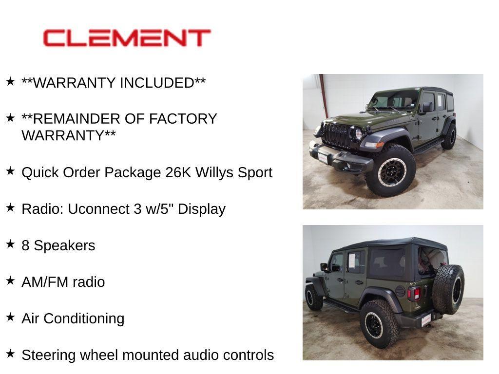 used 2021 Jeep Wrangler Unlimited car, priced at $33,500