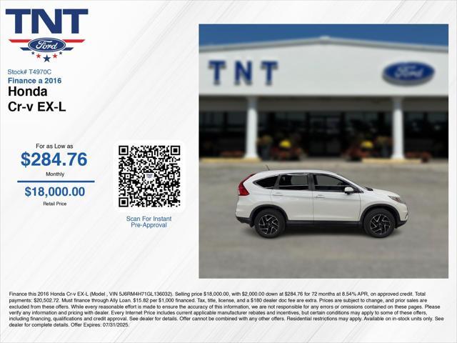 used 2016 Honda CR-V car, priced at $17,750