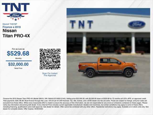 used 2019 Nissan Titan car, priced at $31,500