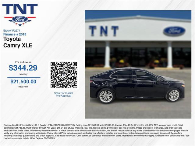 used 2018 Toyota Camry car, priced at $21,750