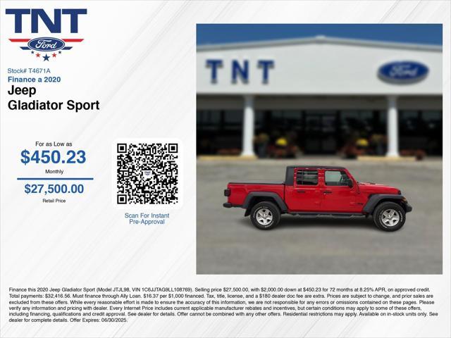 used 2020 Jeep Gladiator car, priced at $26,500