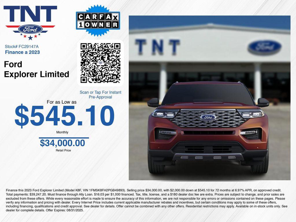 used 2023 Ford Explorer car, priced at $32,000