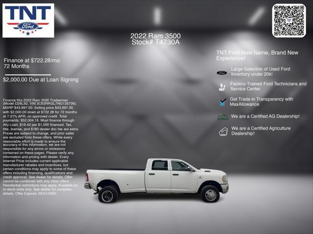 used 2022 Ram 3500 car, priced at $43,997