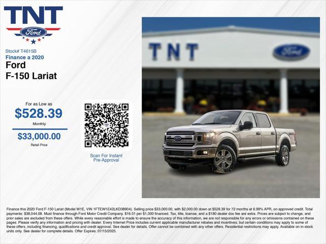 used 2020 Ford F-150 car, priced at $33,000