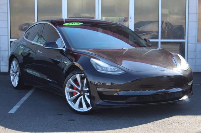 used 2018 Tesla Model 3 car, priced at $23,999