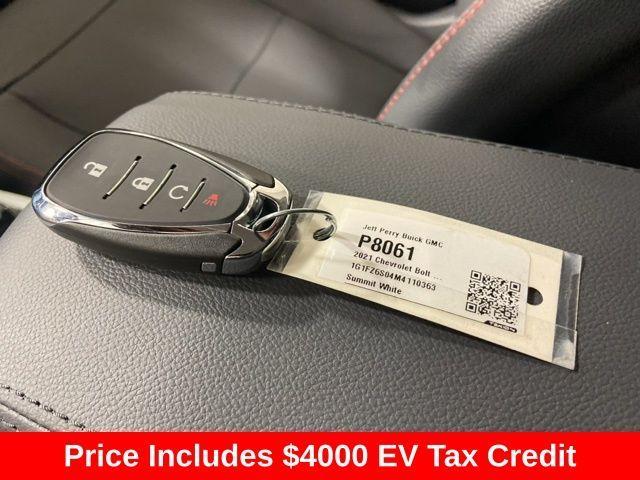 used 2021 Chevrolet Bolt EV car, priced at $16,202