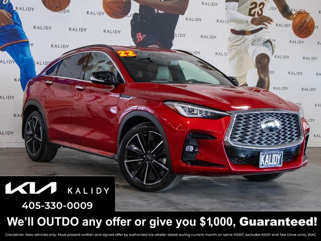 used 2022 INFINITI QX55 car, priced at $33,500