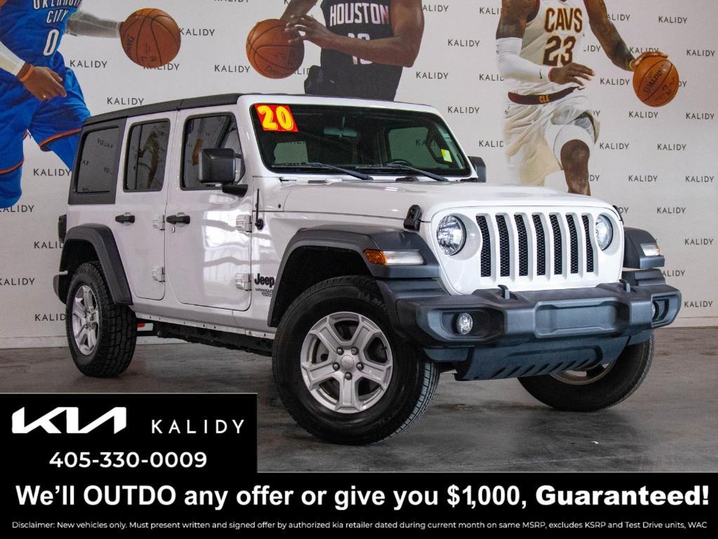 used 2020 Jeep Wrangler Unlimited car, priced at $26,500