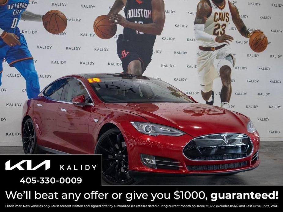 used 2014 Tesla Model S car, priced at $18,500