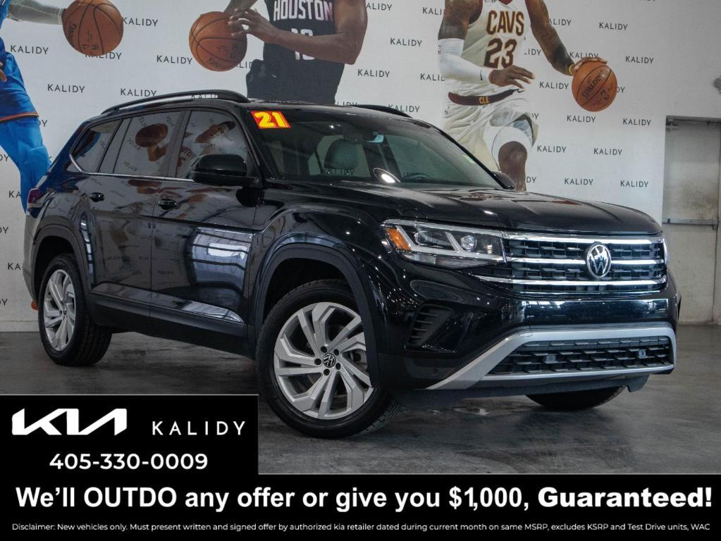 used 2021 Volkswagen Atlas car, priced at $23,500