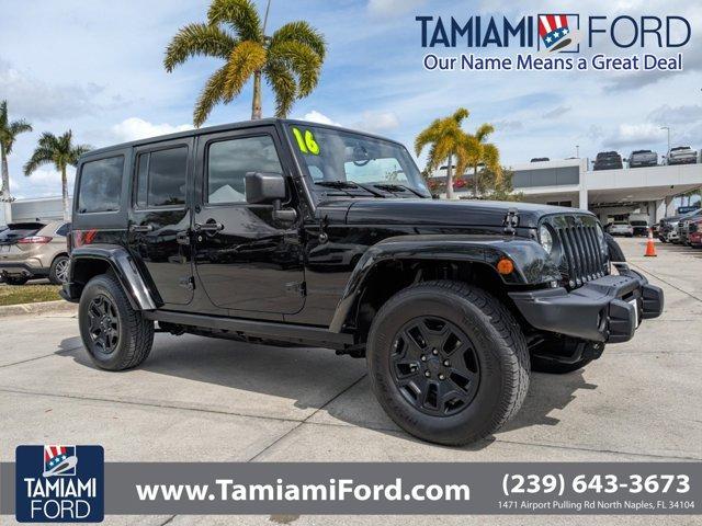used 2016 Jeep Wrangler Unlimited car, priced at $21,135
