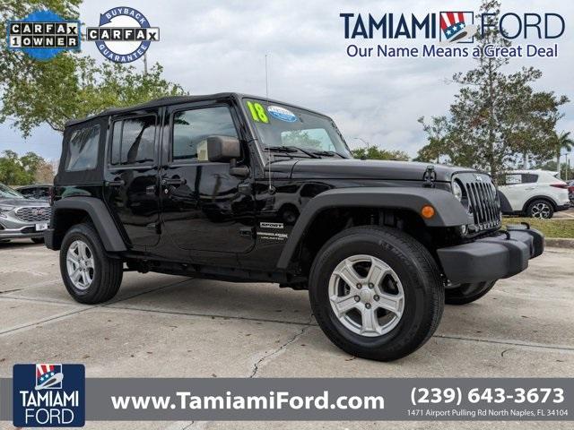 used 2018 Jeep Wrangler JK Unlimited car, priced at $27,395