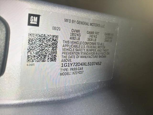 used 2020 Chevrolet Corvette car, priced at $65,355