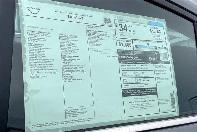 new 2024 Nissan Sentra car, priced at $23,093