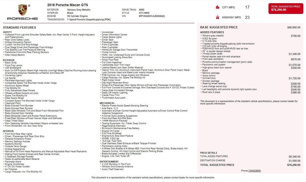 used 2018 Porsche Macan car, priced at $34,998