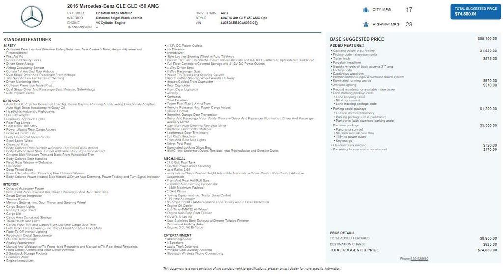 used 2016 Mercedes-Benz GLE-Class car, priced at $26,977