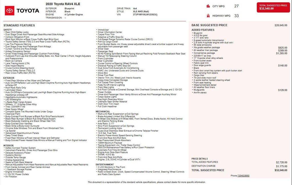 used 2020 Toyota RAV4 car, priced at $27,798