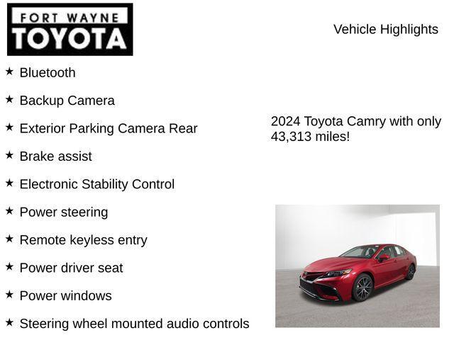 used 2024 Toyota Camry car, priced at $25,488
