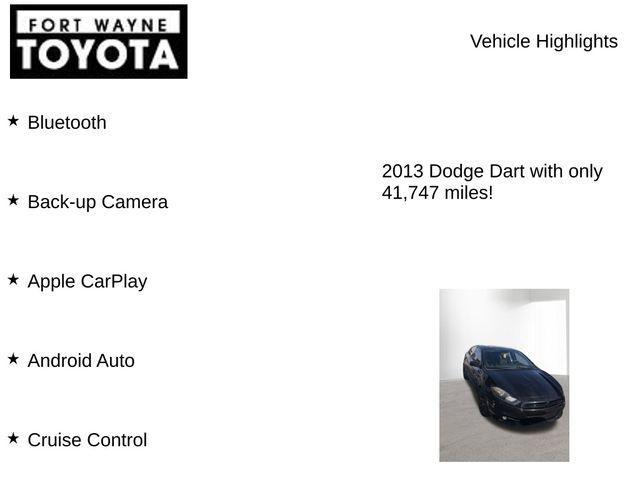 used 2013 Dodge Dart car, priced at $8,152