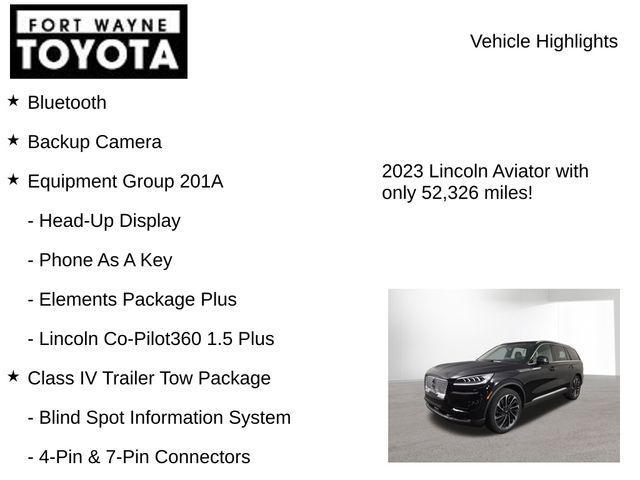 used 2023 Lincoln Aviator car, priced at $45,367