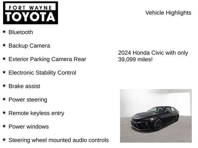 used 2024 Honda Civic car, priced at $23,999