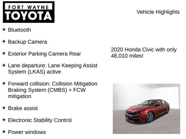 used 2020 Honda Civic car, priced at $19,715