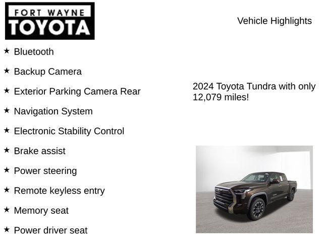 used 2024 Toyota Tundra car, priced at $50,355