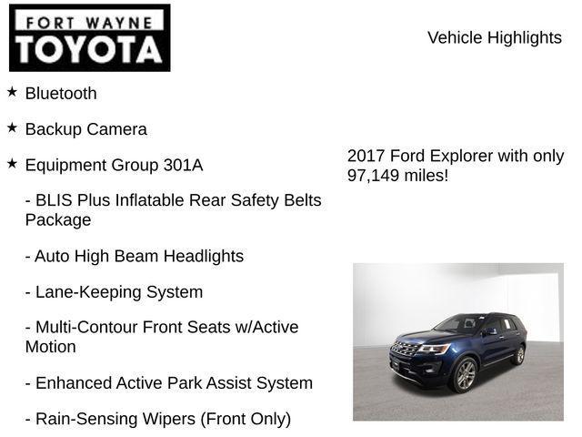 used 2017 Ford Explorer car, priced at $16,341