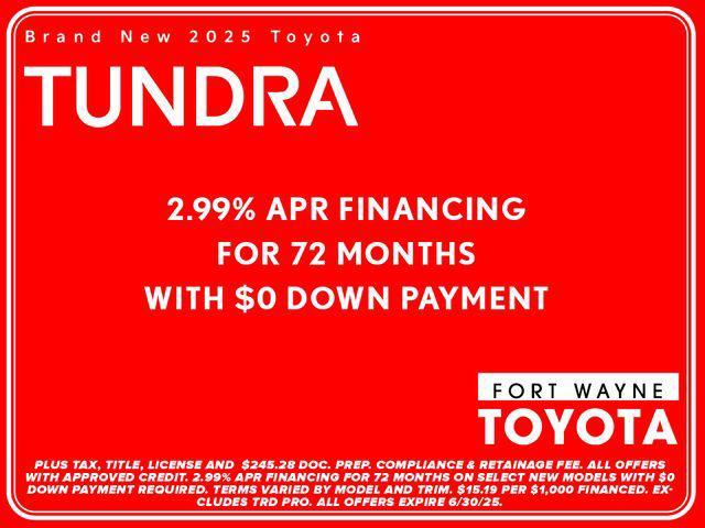new 2025 Toyota Tundra car, priced at $54,817