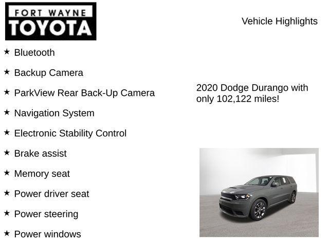 used 2020 Dodge Durango car, priced at $24,652
