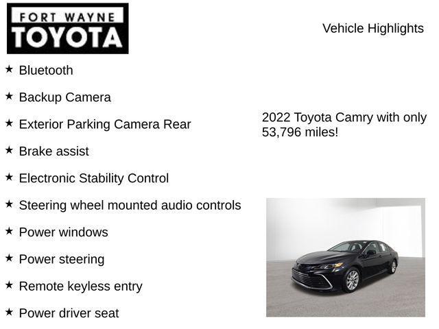 used 2022 Toyota Camry car, priced at $20,313