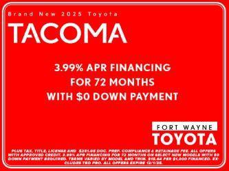 new 2025 Toyota Tacoma car, priced at $43,407