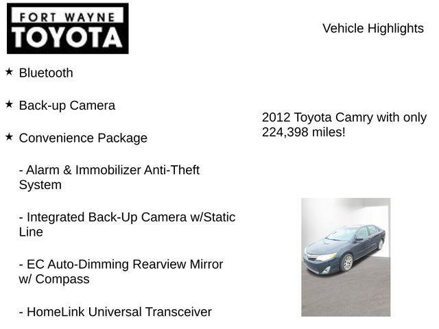 used 2012 Toyota Camry car, priced at $8,535