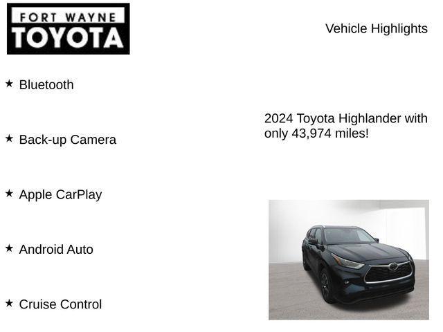 used 2024 Toyota Highlander car, priced at $38,707